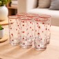 Service de Verres à Jus Motif Cerises 6 Pièces