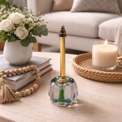 Lance-Parfum en Cristal avec Finition Dorée