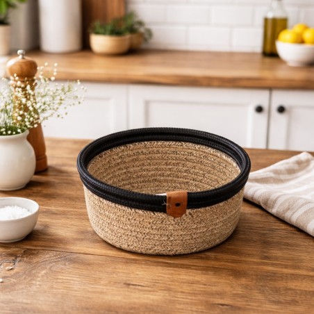 Corbeille à pain Ovale 19 cm en Corde naturelle