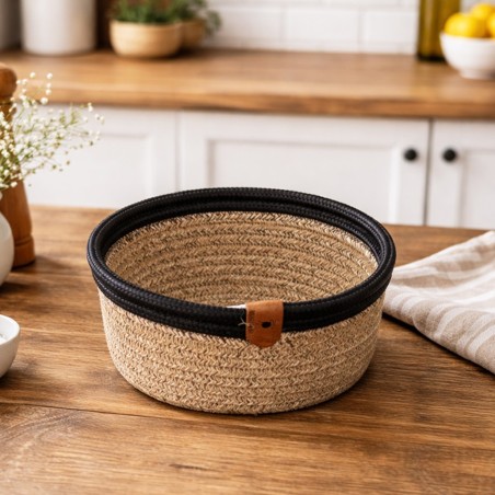 Corbeille à pain Ovale 20 cm en Corde naturelle
