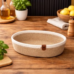 Corbeille à pain Ovale 24 cm en Corde naturelle
