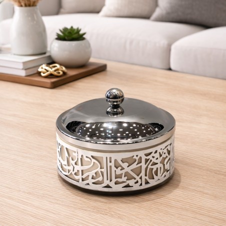 Bonbonnière Décorative 15 cm avec Couvercle Métal