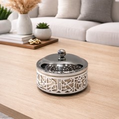Bonbonnière Décorative 16 cm avec Couvercle Métal