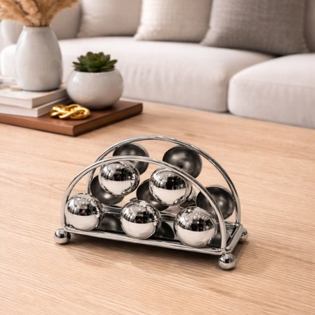 Porte-Serviettes de Table en Métal Chromé