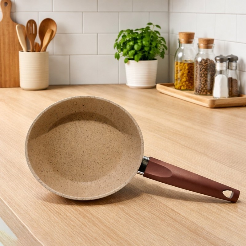 Poêle en Granite Ø20 cm Crème - MCS Poêle en Granite Ø20 cm Crème - MCS