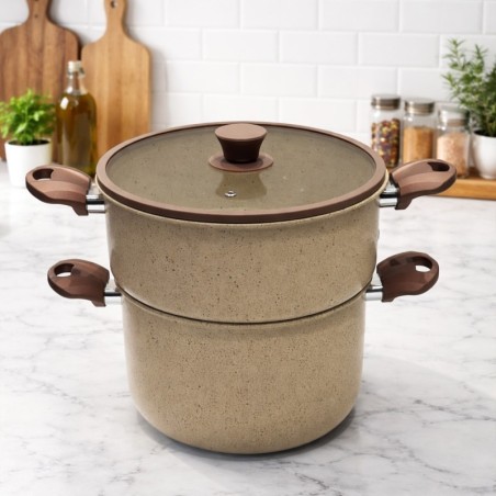 Couscoussier 6L en Granite Crème - MCS