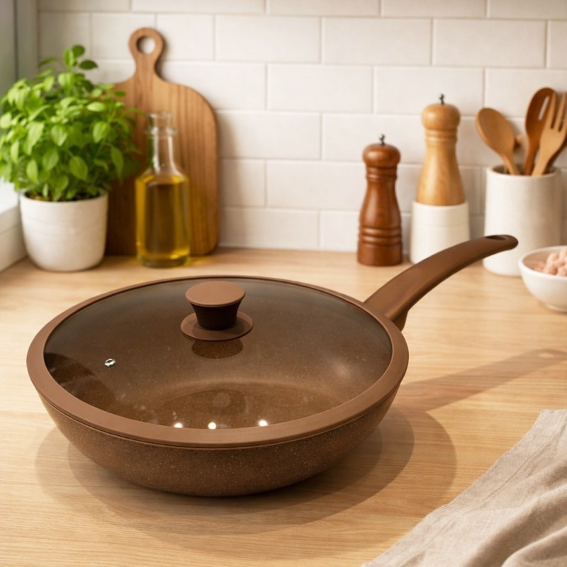 Sauteuse en Granite Ø28 cm Marron - MCS