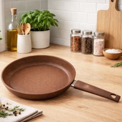 Poêle en Granite Ø28 cm Marron - MCS