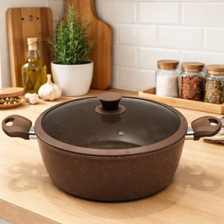 Faitout 28 cm en Granite Marron - MCS