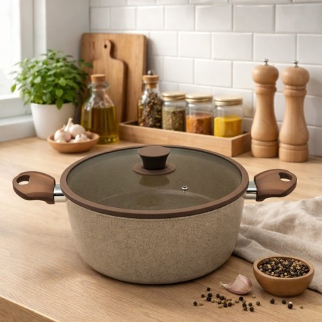 Faitout 20 cm en Granite Crème - MCS