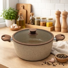 Faitout 28 cm en Granite Crème - MCS