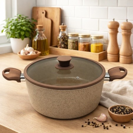 Faitout 28 cm en Granite Crème - MCS