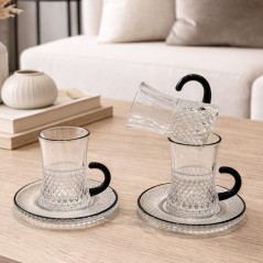 Service à thé en verre 12 Pièces