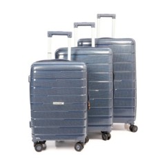 Série de 3 valises en Polypropylène incassable Bleu - COLISEE+