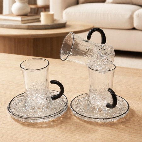 Service à thé en verre 12 Pièces