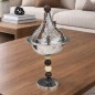 Bonbonnière Décorative 29 cm sur Pied en Métal Chromé