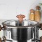 Couscoussier 6L 22 cm Inox 18/10 Manche Effet Bois - Falez