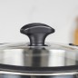 Couscoussier 6L 22 cm Inox 18/10  avec Manche Noir – Falez