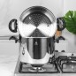 Couscoussier 6L 22 cm Inox 18/10  avec Manche Noir – Falez