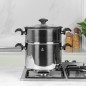 Couscoussier 6L 22 cm Inox 18/10  avec Manche Noir – Falez