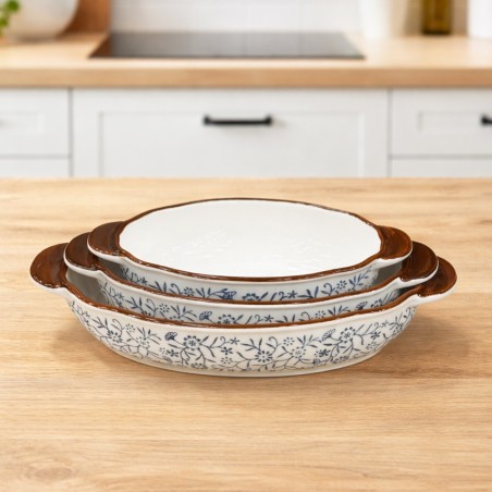 Set de 3 Plats Ovales à Four en Céramique