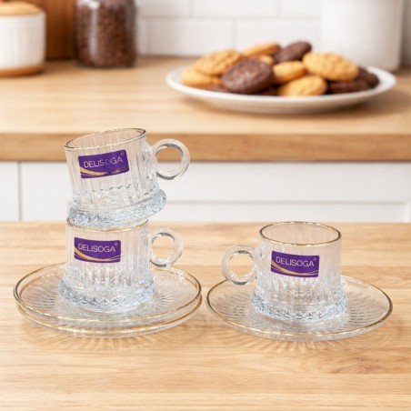 Service à Café en Verre 12 pièces
