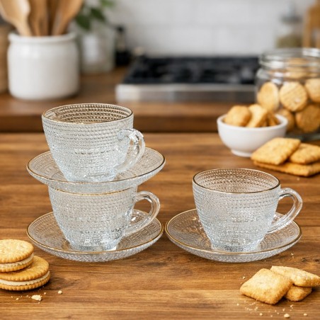 Service à Café en Verre 12 pièces