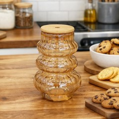 Gobelet en Verre avec Couvercle & Paille 400ml