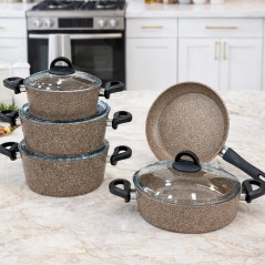 Batterie de Cuisine en Granite 9 Pièces - Falez