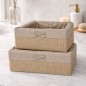 Set de 2 Paniers de Rangement avec Tissu