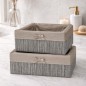 Set de 2 Paniers de Rangement avec Tissu
