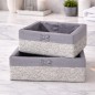 Set de 2 Paniers de Rangement avec Tissu