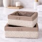 Set de 2 Paniers de Rangement avec Tissu
