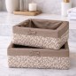 Set de 2 Paniers de Rangement avec Tissu