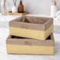 Set de 2 Paniers de Rangement avec Tissu