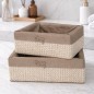 Set de 2 Paniers de Rangement avec Tissu