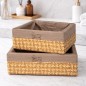 Set de 2 Paniers de Rangement avec Tissu