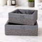 Set de 2 Paniers de Rangement avec Tissu