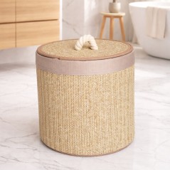 Panier à Linge Rond 26×25 cm Tressé en Corde