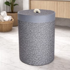 Panier à Linge Rond 44×29 cm Tressé en Corde