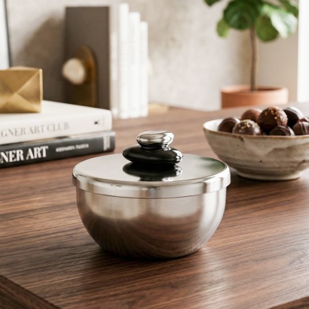 Bonbonnière en Inox Ø 11 cm avec Couvercle