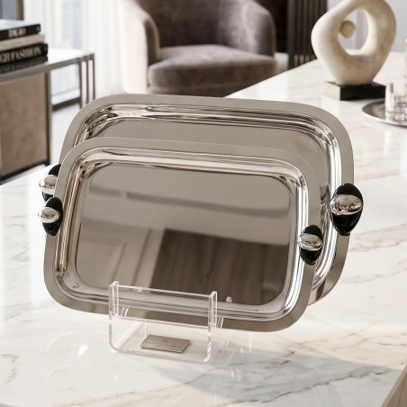 Plateaux Rectangulaires 34x23 cm en Inox 18/10