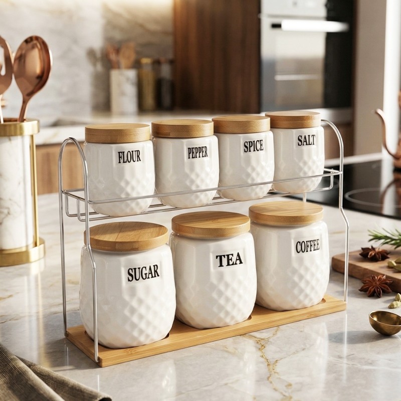 Set Porte Épices avec Support 7 Pièces M5