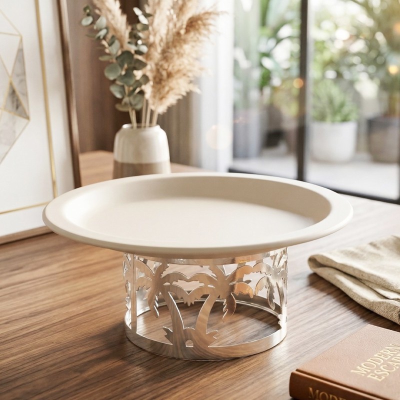 Présentoir à Gâteau 24 cm en Métal avec Pied