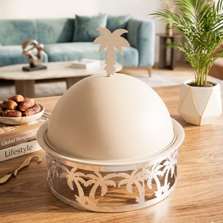 Cloche à Gâteau 25 cm avec Plateau en Métal