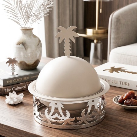 Cloche à Gâteau 22 cm avec Plateau en Métal