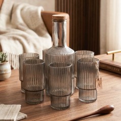 Service à eau 7 Pièces Avec Carafe en Verre