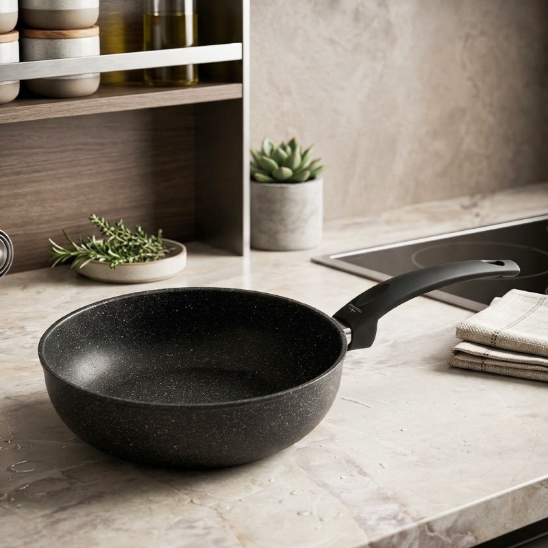 Sauteuse en Granite 24 cm Noir - MCS