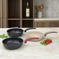 Sauteuse en Granite 24 cm Noir Rouge - MCS