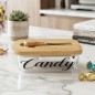 Beurrier en Verre avec Couvercle Bambou & Couteau